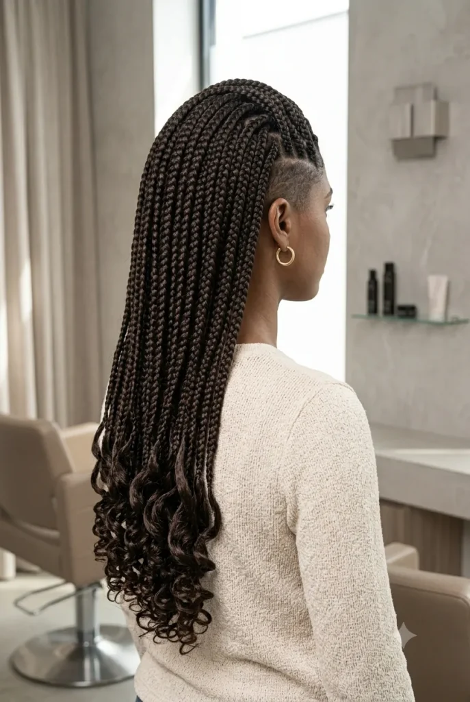 Box Braids Undercut