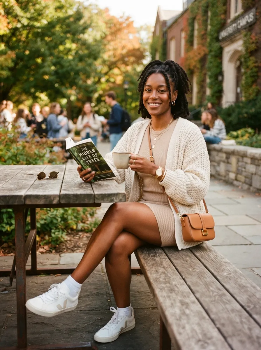 Cardigan and Mini Dress