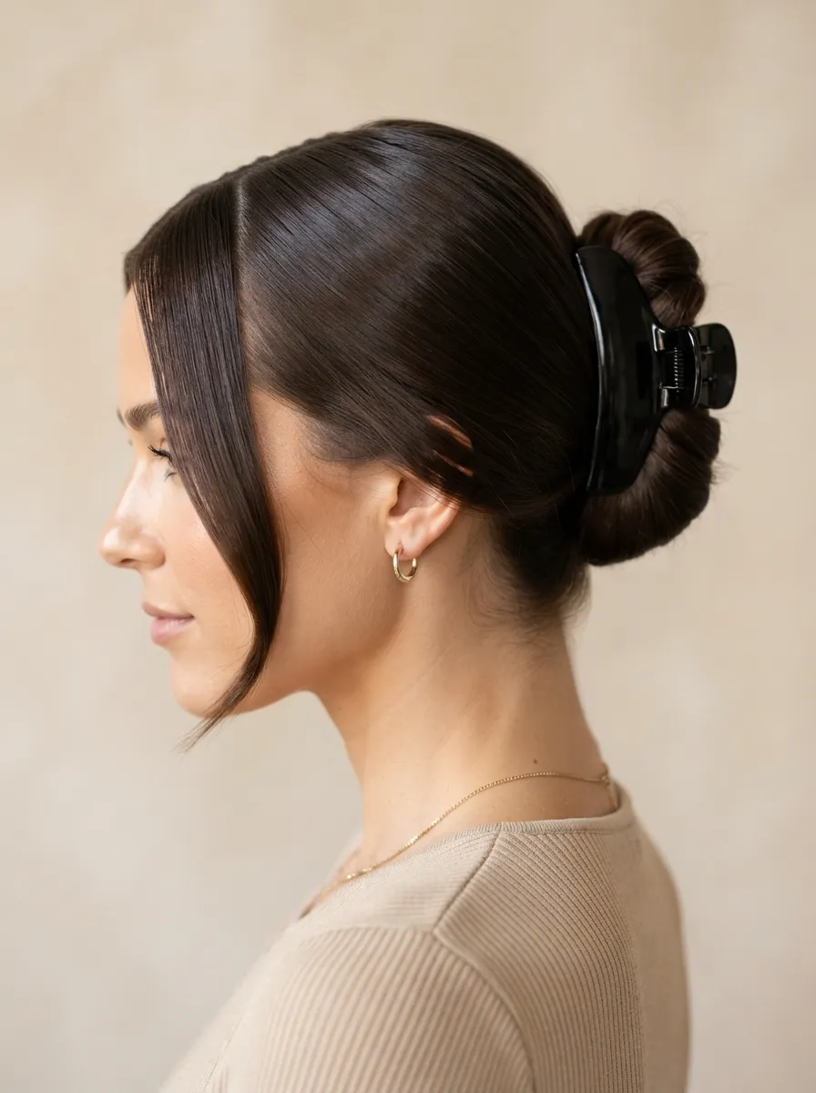 Center-Part Updo