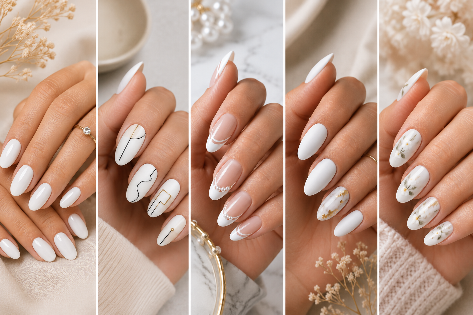 05 Simple White Nail Designs: Elegant Ideas for Every Style