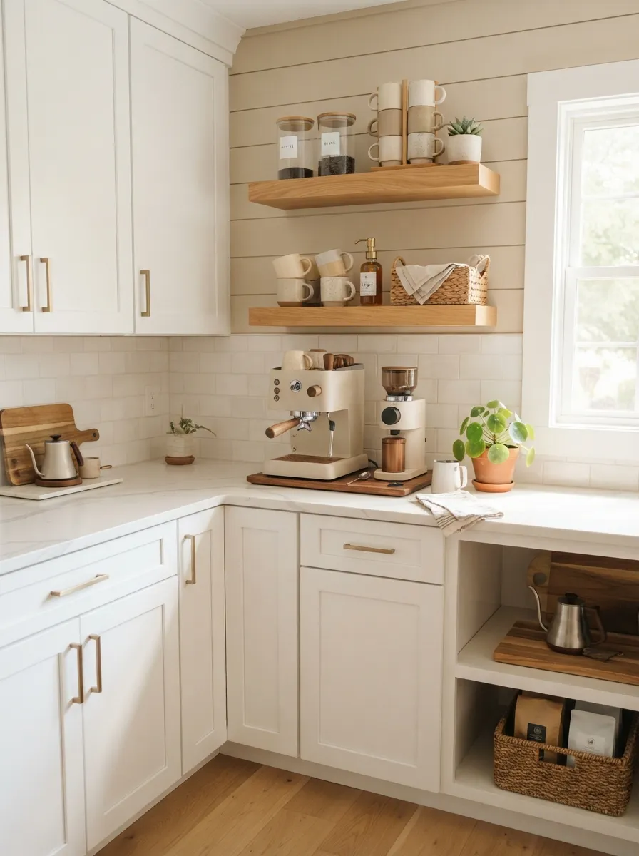 Corner Cabinet Coffee Bar