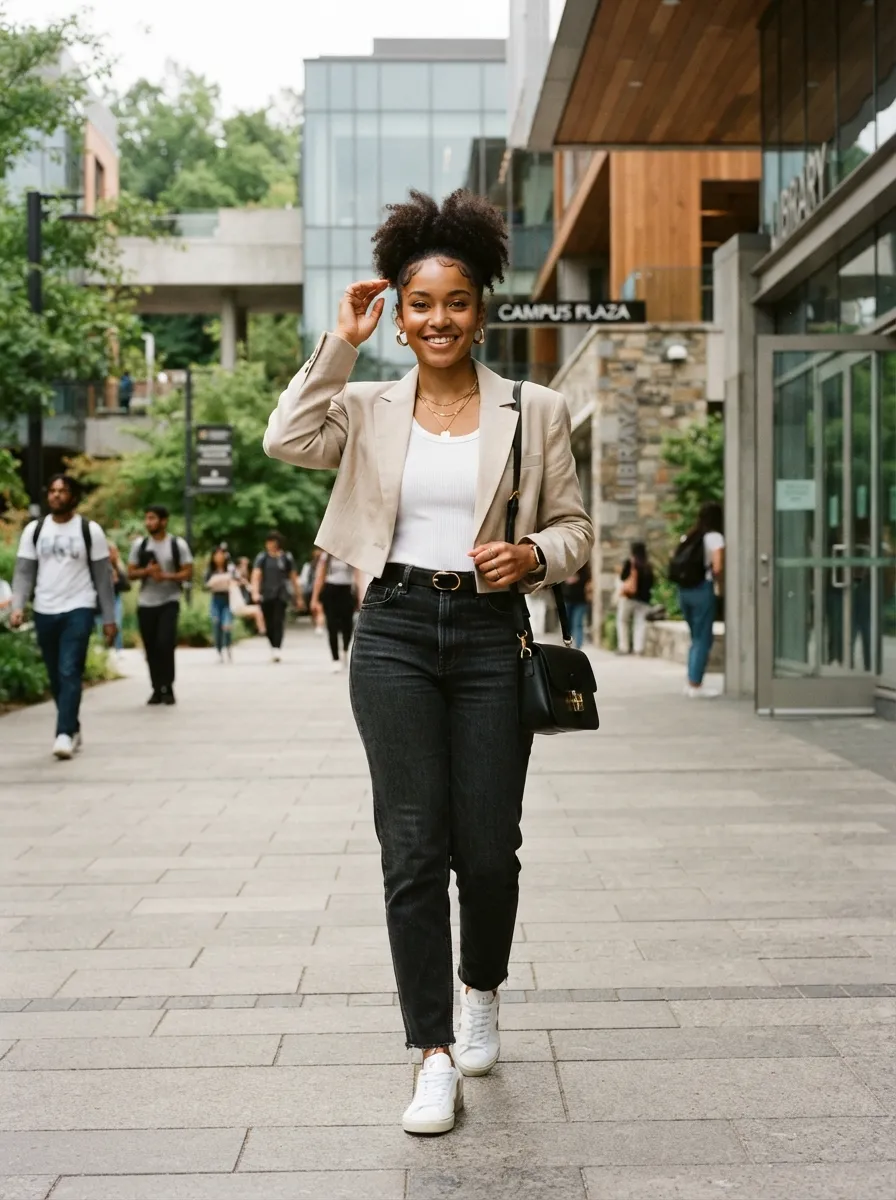 Cropped Blazer Combo