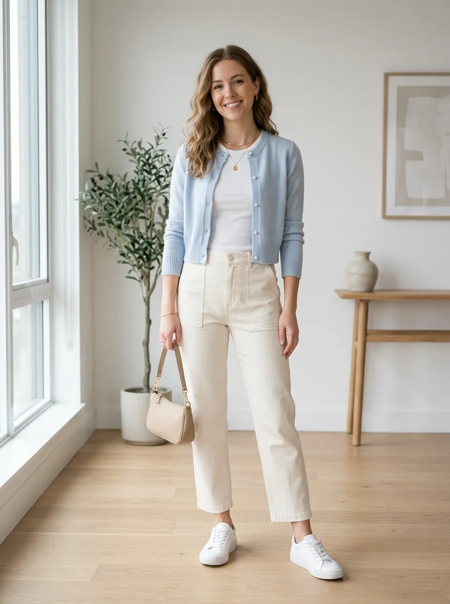 Cropped Cardigan Set