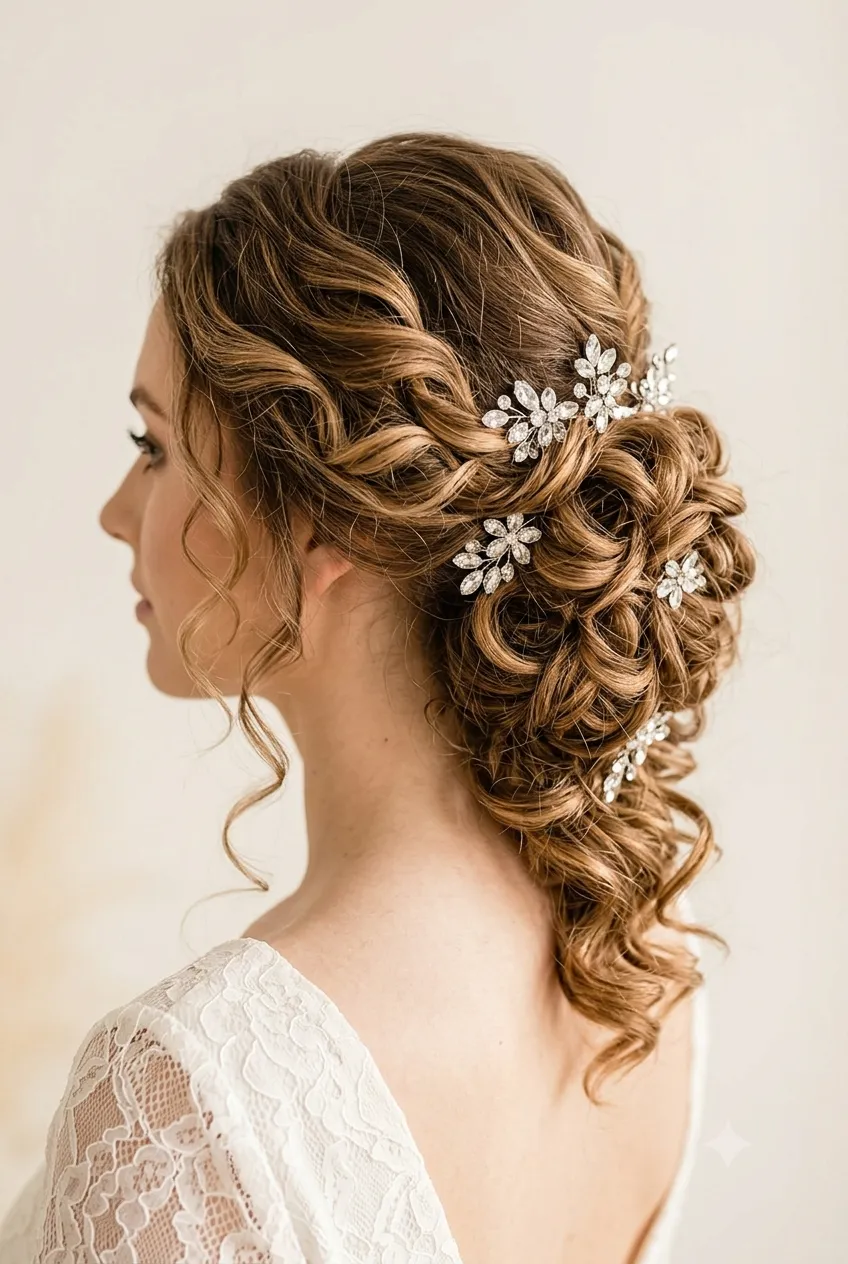 Curly Cascade Bun