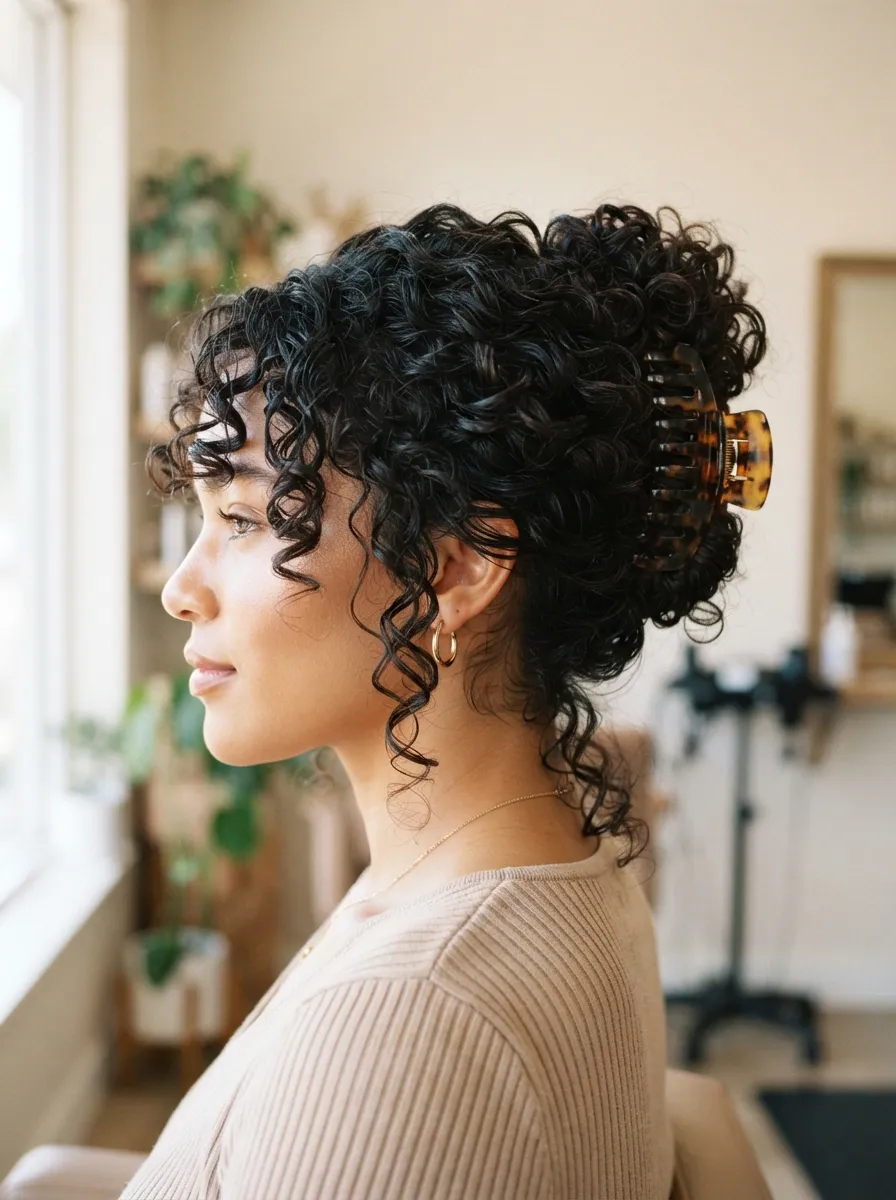 Curly Clip Updo