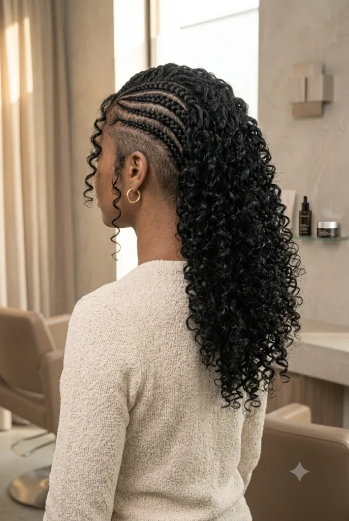  Curly Side Cornrows