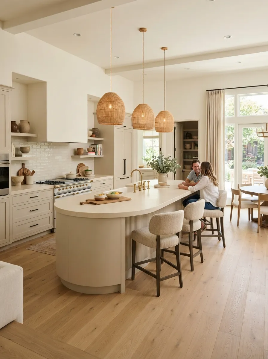 Curved Kitchen Island