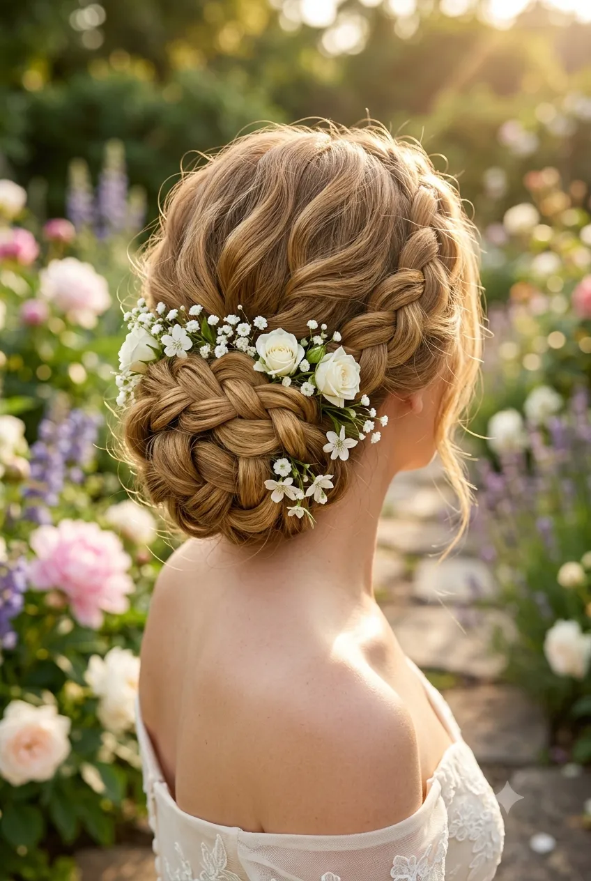 Floral Braided Bun