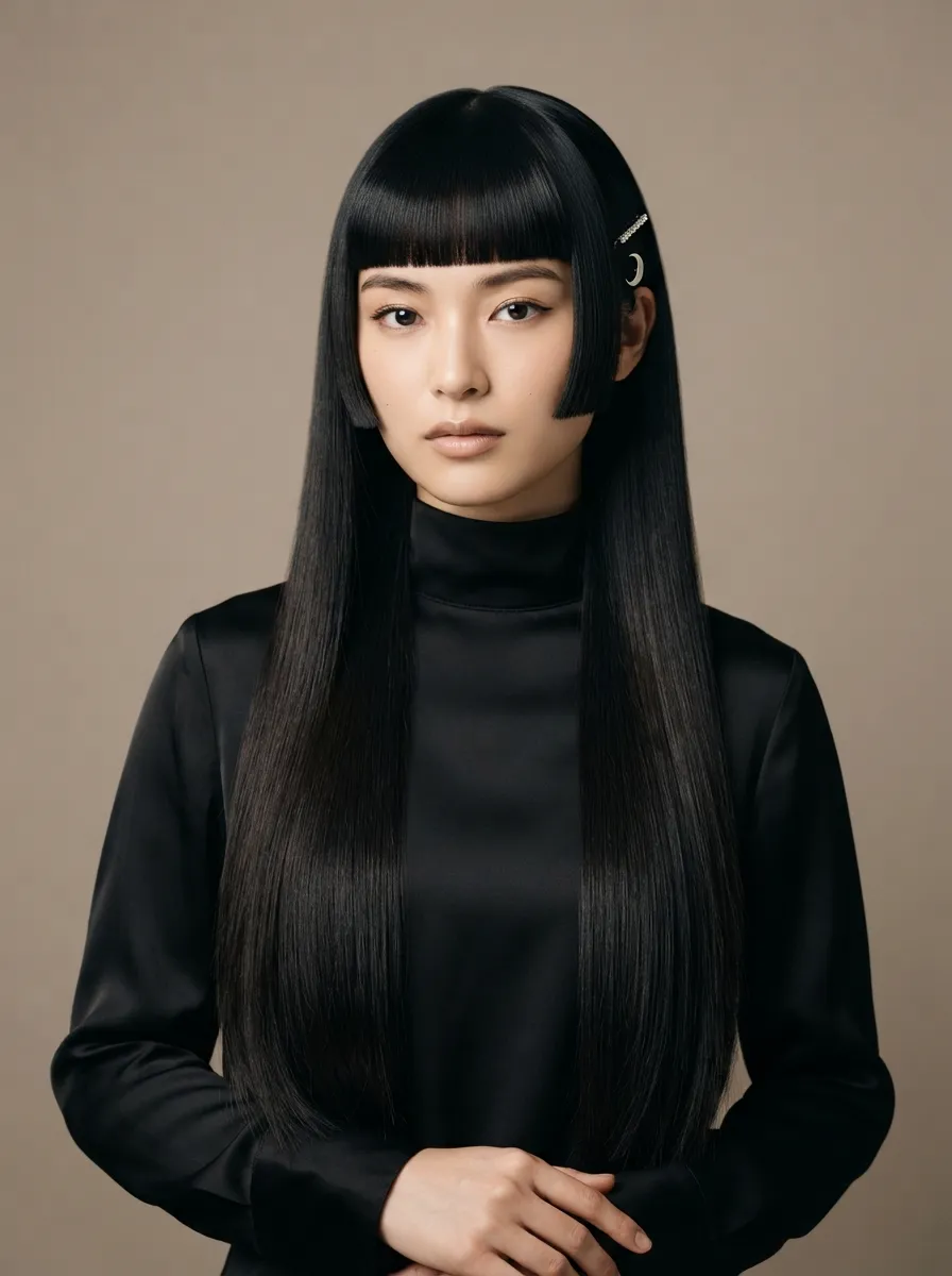 Glossy Hime Cut