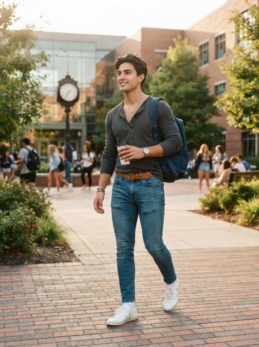 Henley Denim Look