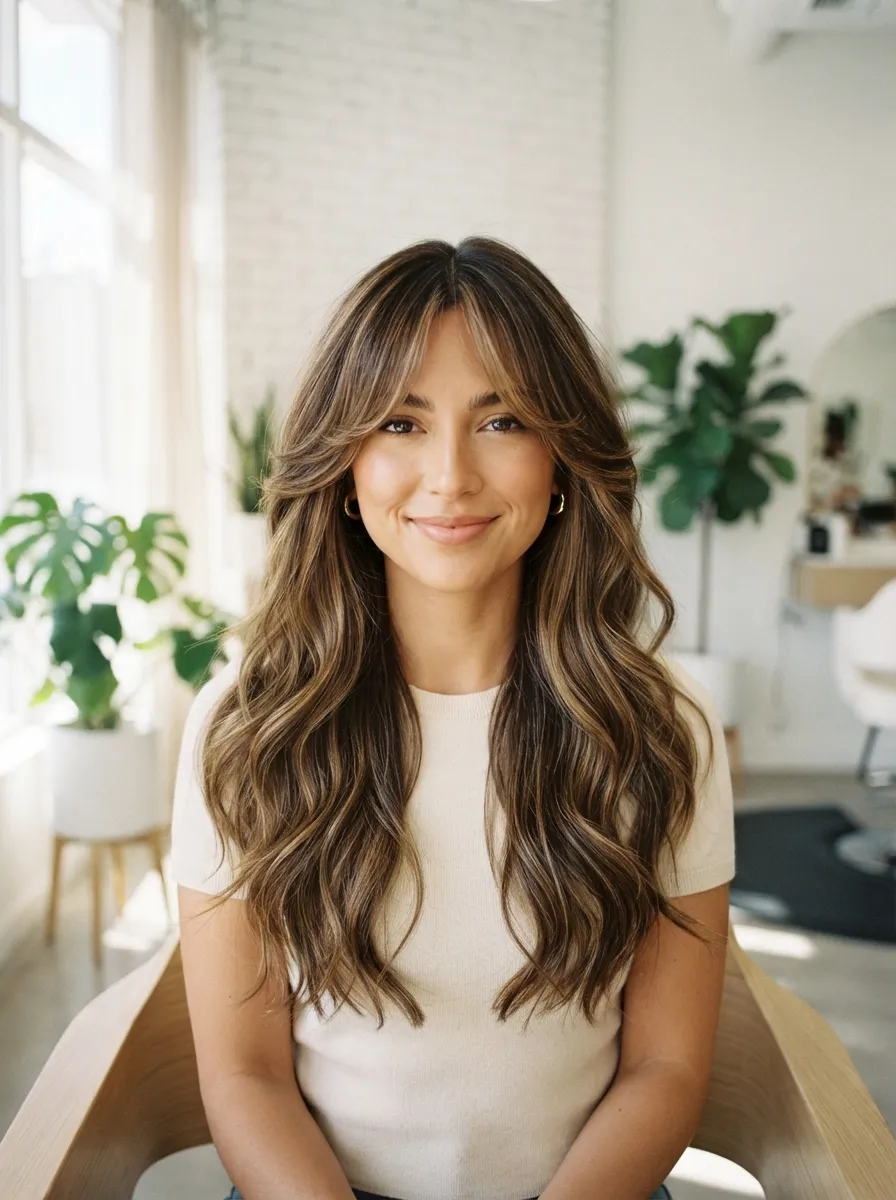 Layered Curtain Bangs