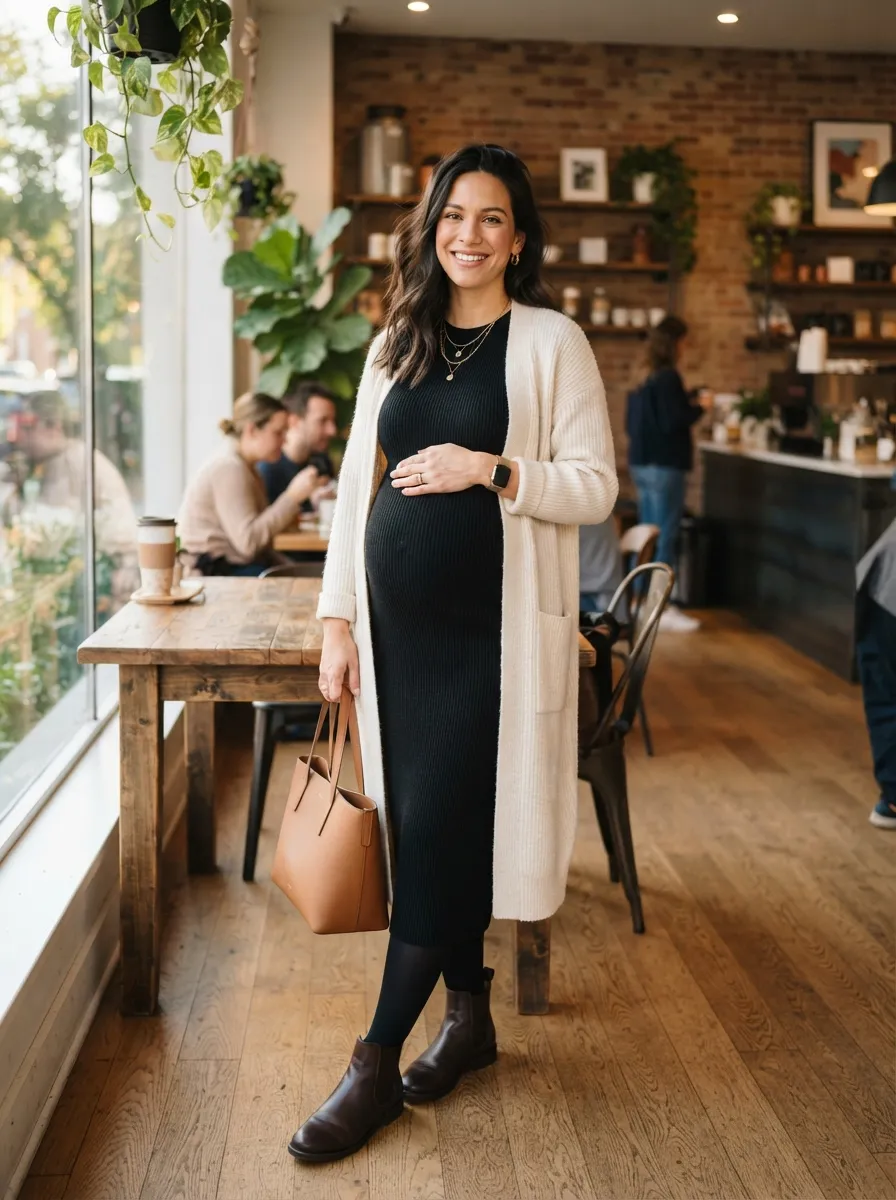 Longline Cardigan Dress