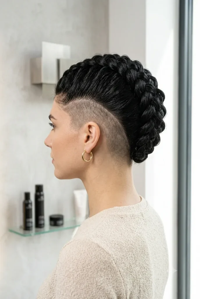 Mohawk Braid Fade