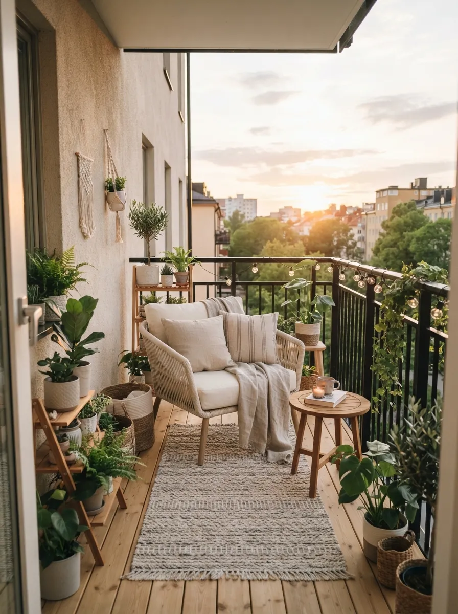 Neutral Balcony Retreat