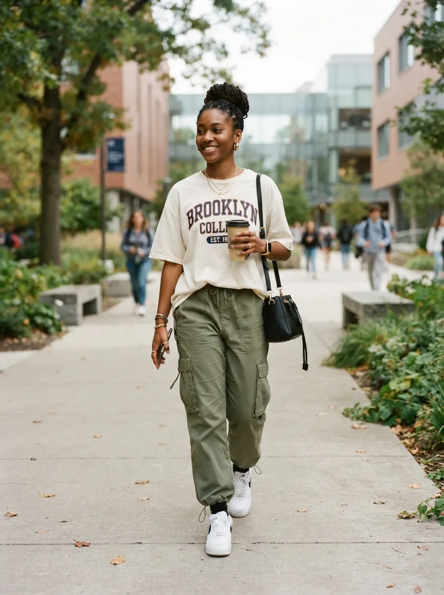 Oversized Tee and Cargo Pants