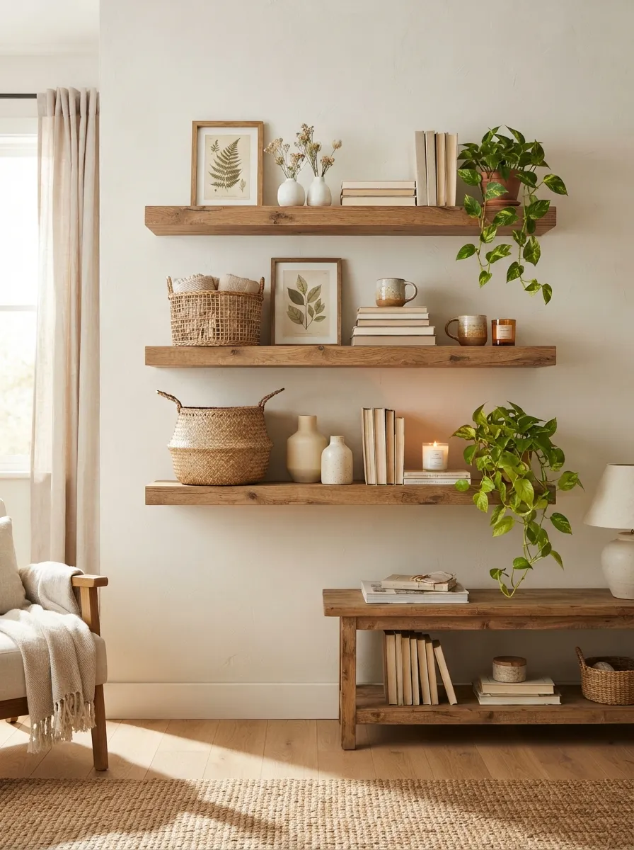Rustic Wood Shelves