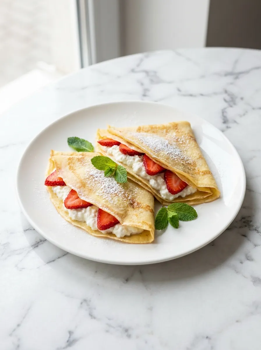 Strawberry Breakfast Crepes