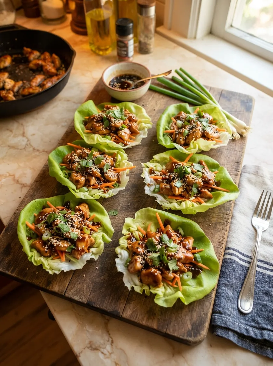 Teriyaki Chicken Lettuce Wraps