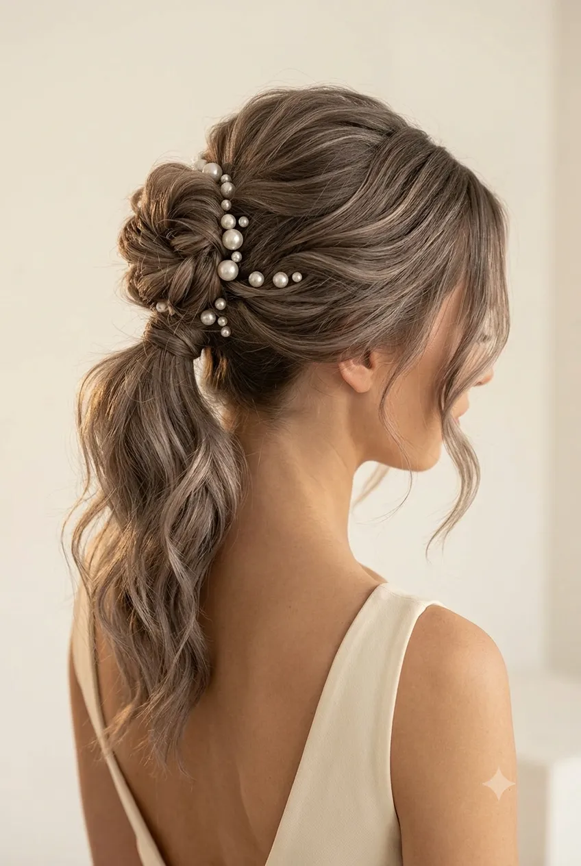 Textured Ponytail Bun