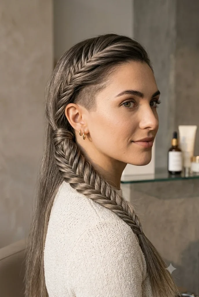 Undercut Fishtail Twist