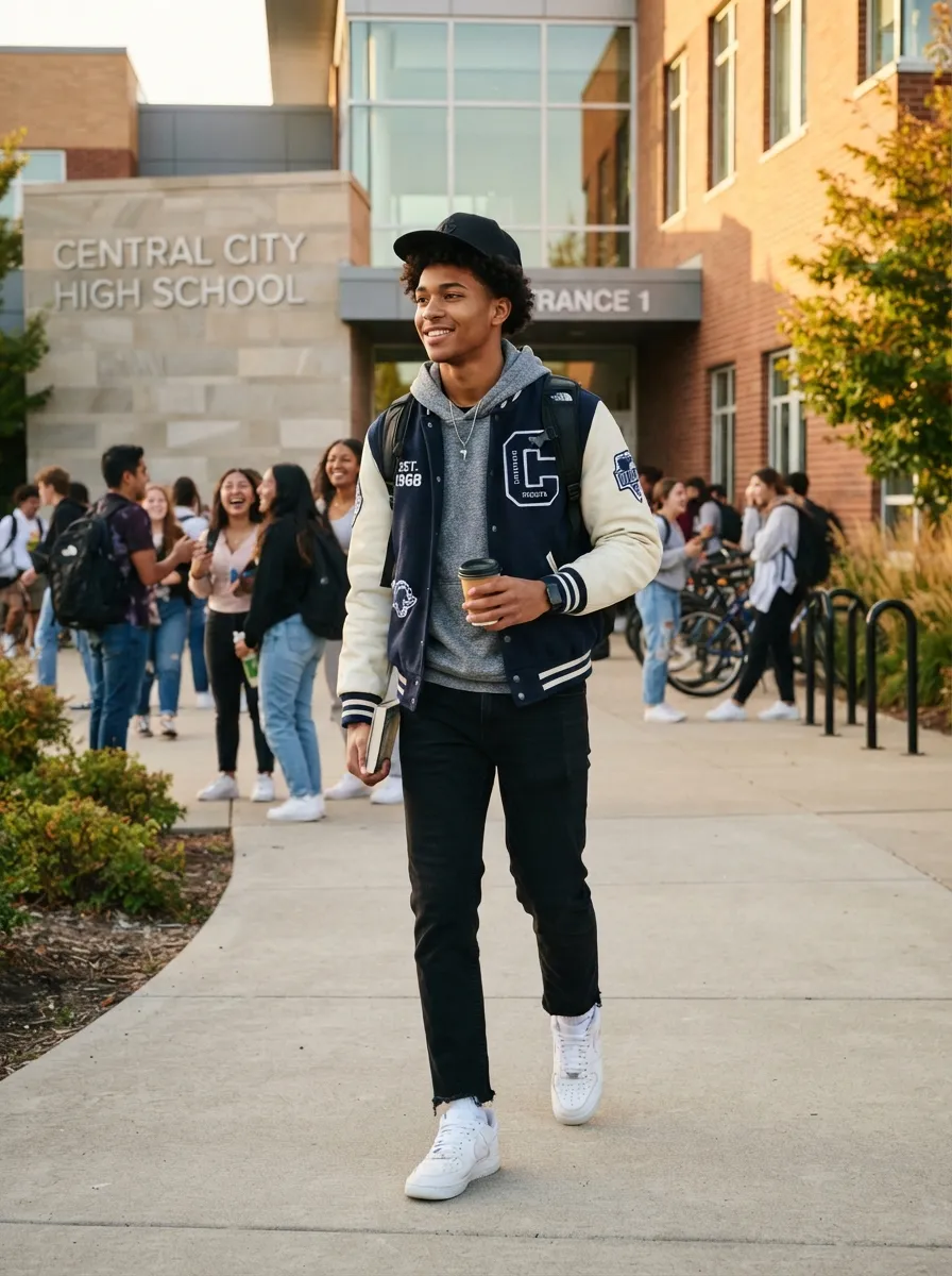 Varsity Jacket Look