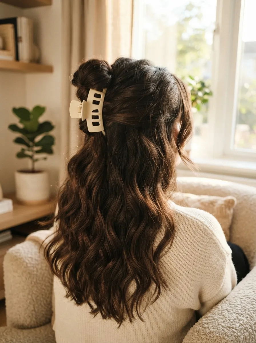 Voluminous Half Bun