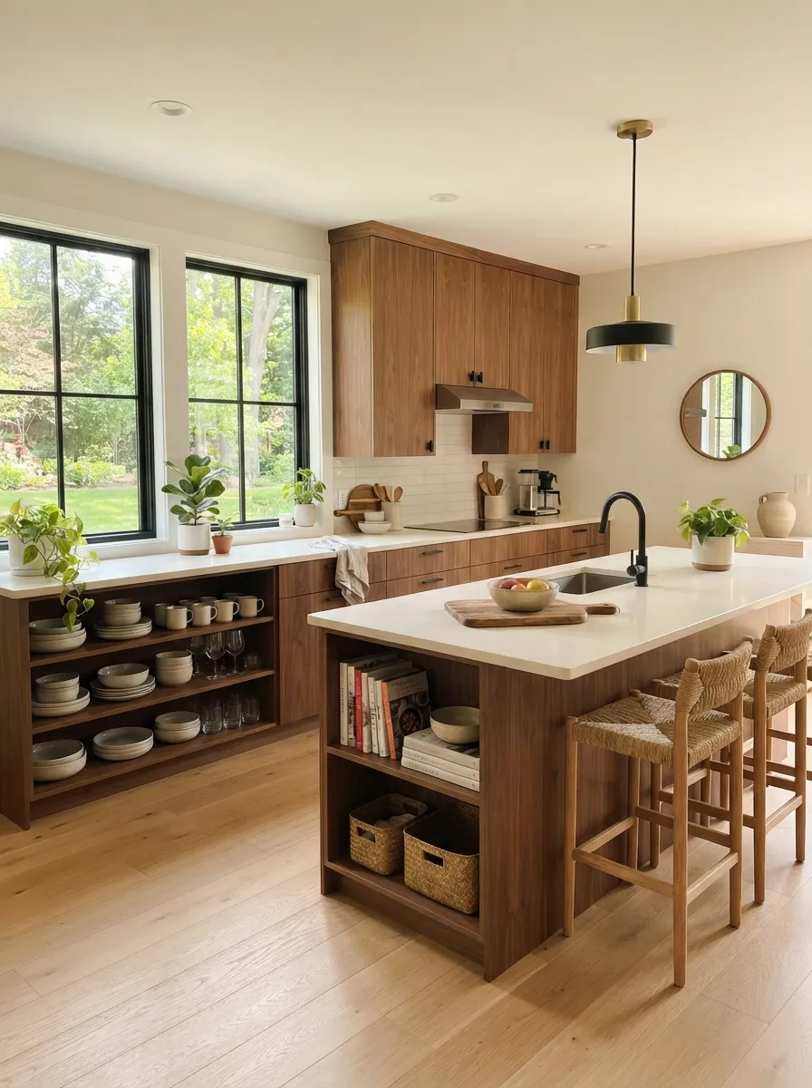 Warm Wood Cabinets