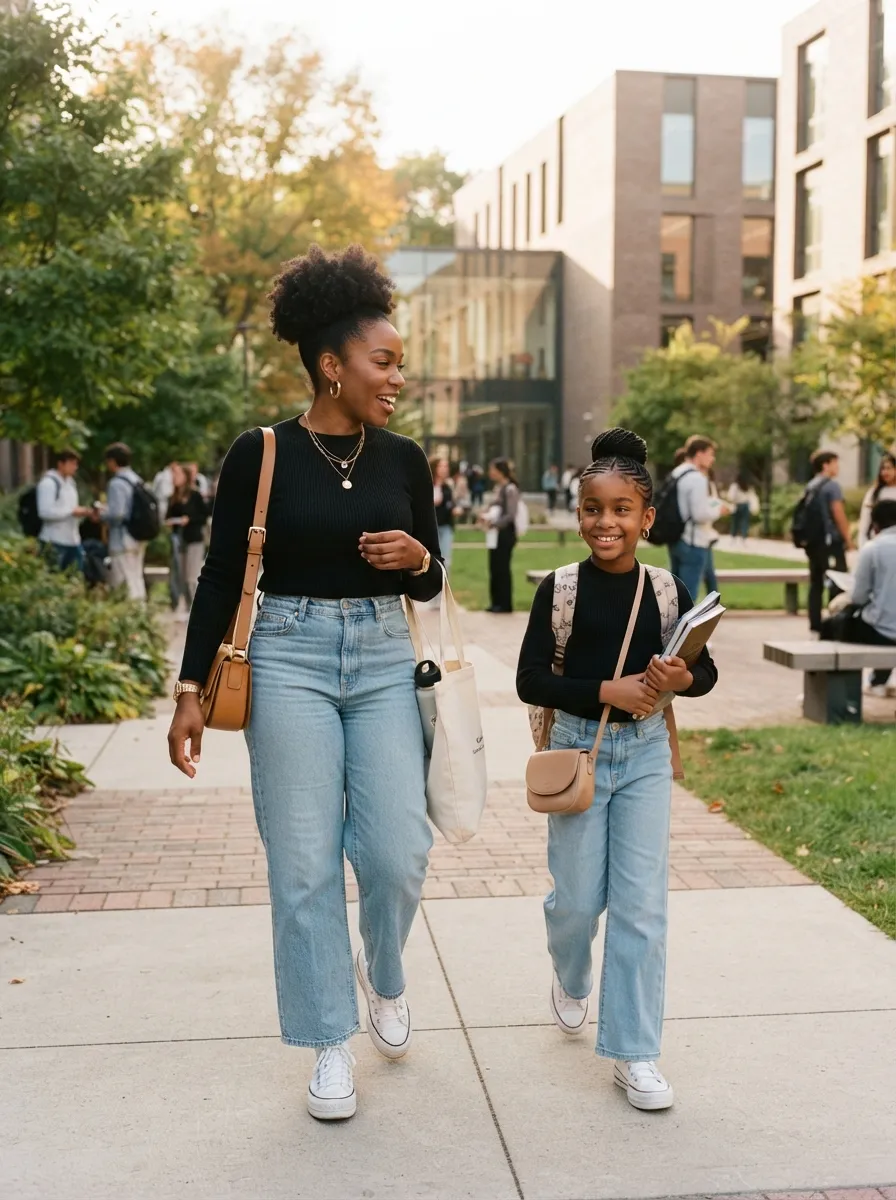 Wide-Leg Jeans Look