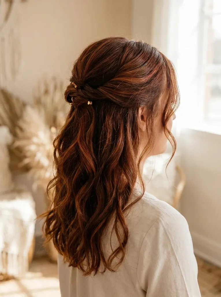 Auburn Half-Up Twist