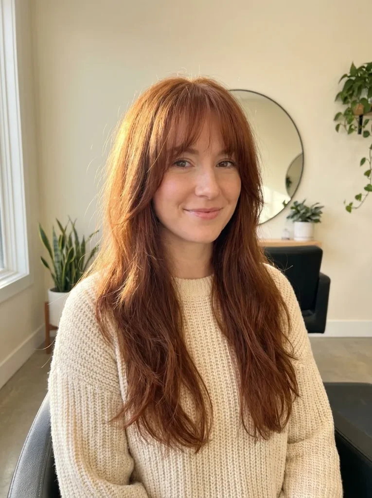 Auburn Wispy Bangs