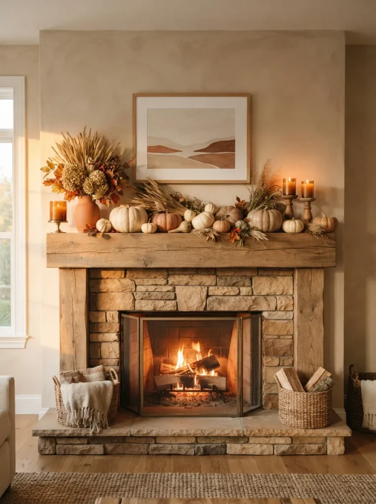 Autumn Mantel Display