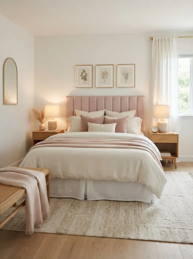 Blush Velvet Headboard