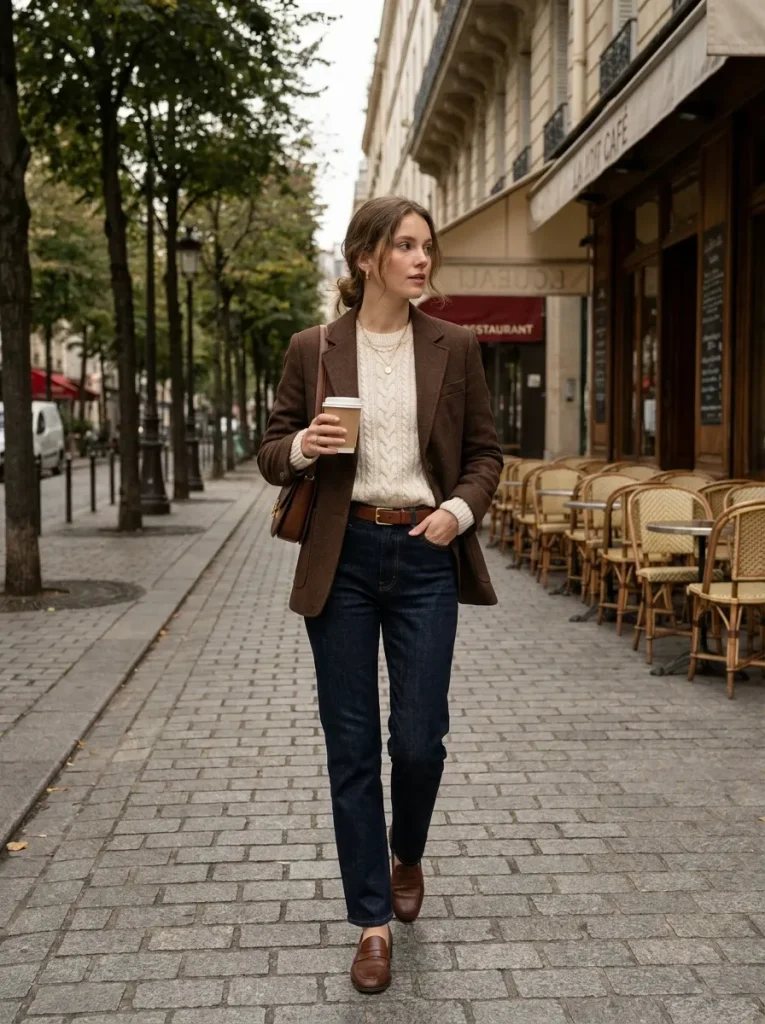 Brown Blazer Denim