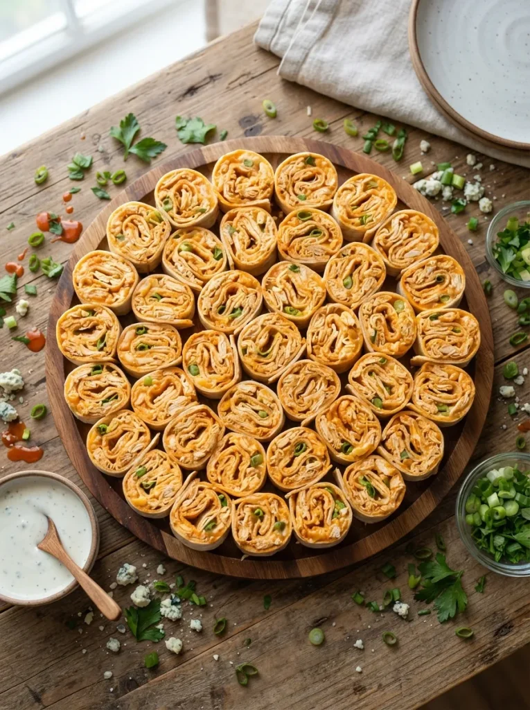 Buffalo Chicken Pinwheels