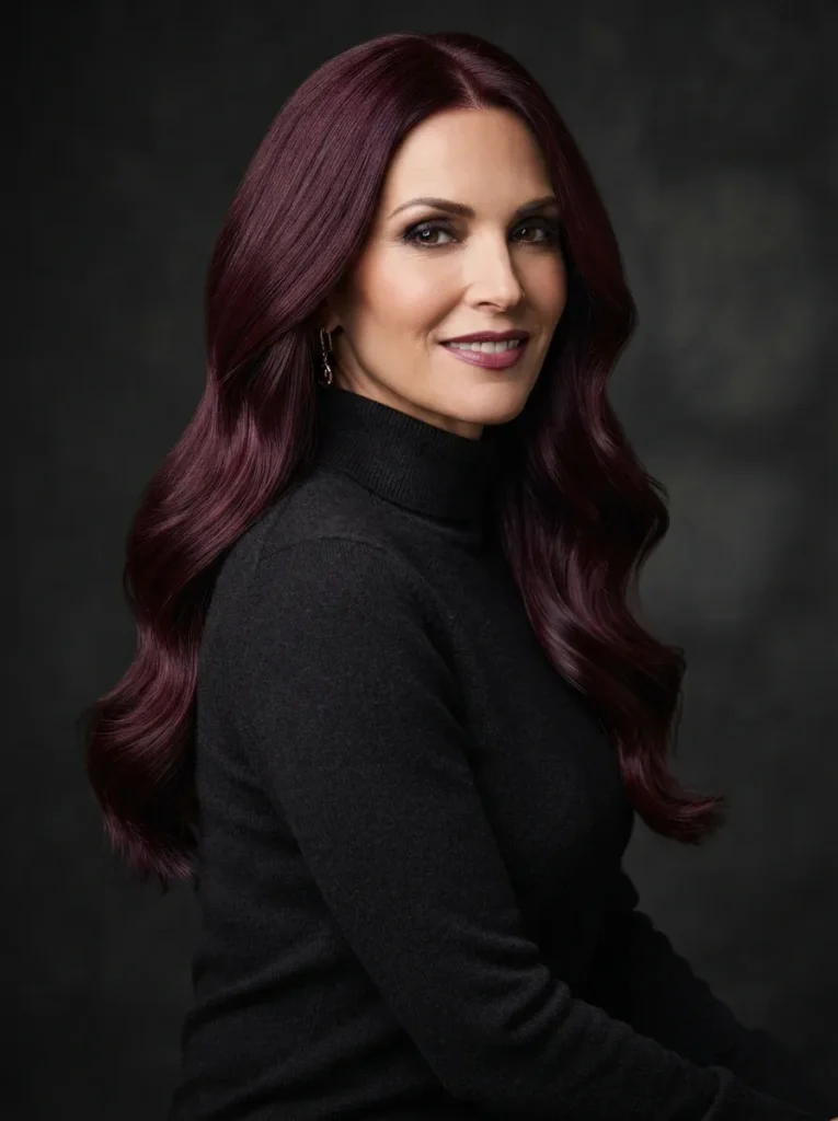 Burgundy Plum Waves