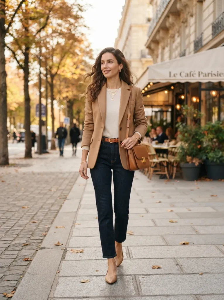 Camel Blazer Denim