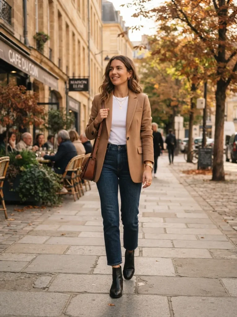 Camel Blazer Denim