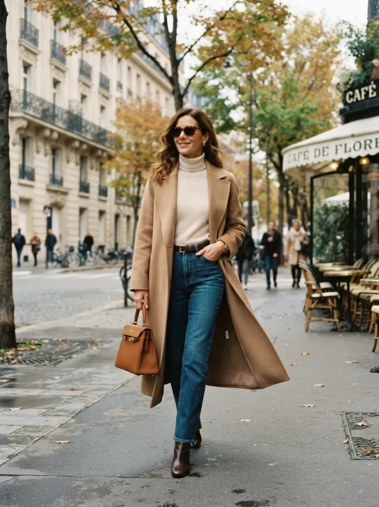 Camel Coat Denim
