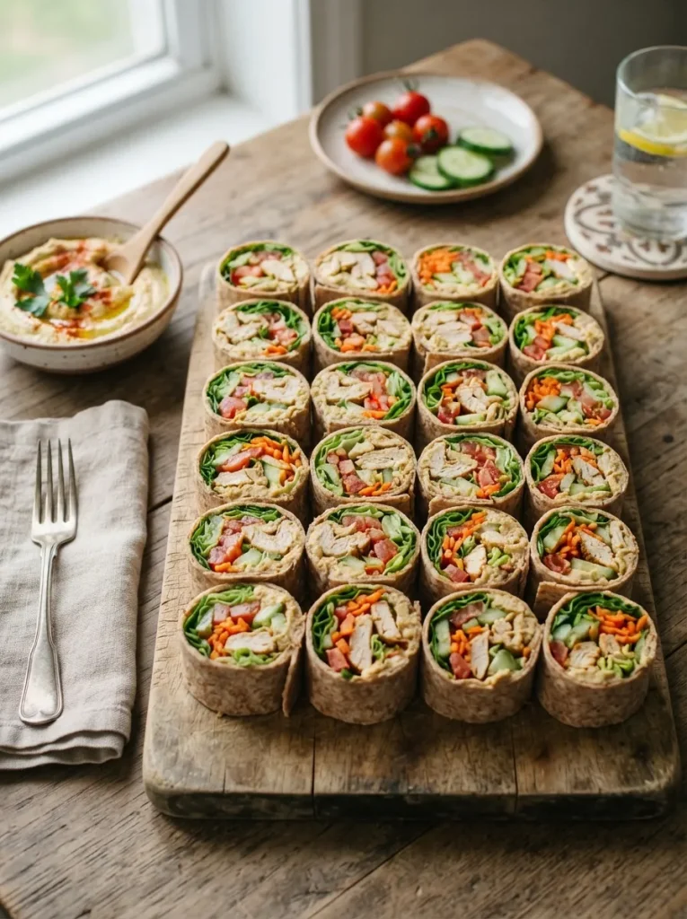 Chicken Hummus Wraps