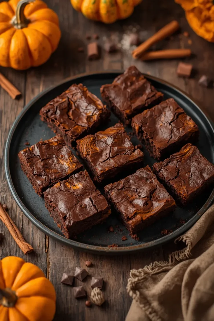 Chocolate Pumpkin Brownies