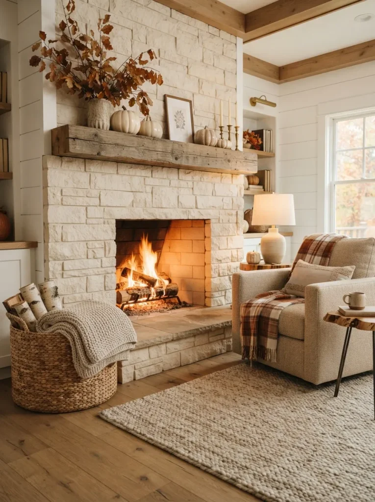 Cozy Fireplace Basket