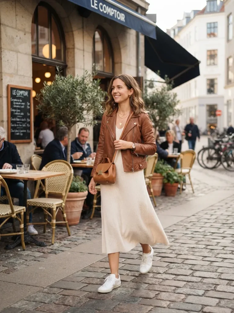 Cream Dress Sneakers
