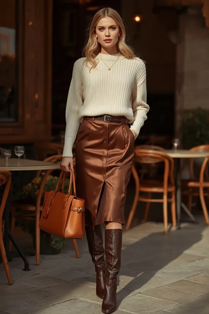 Cream Sweater Skirt