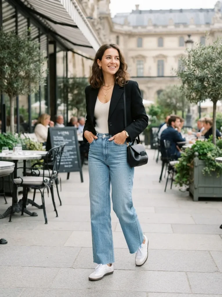 Cropped Blazer Denim