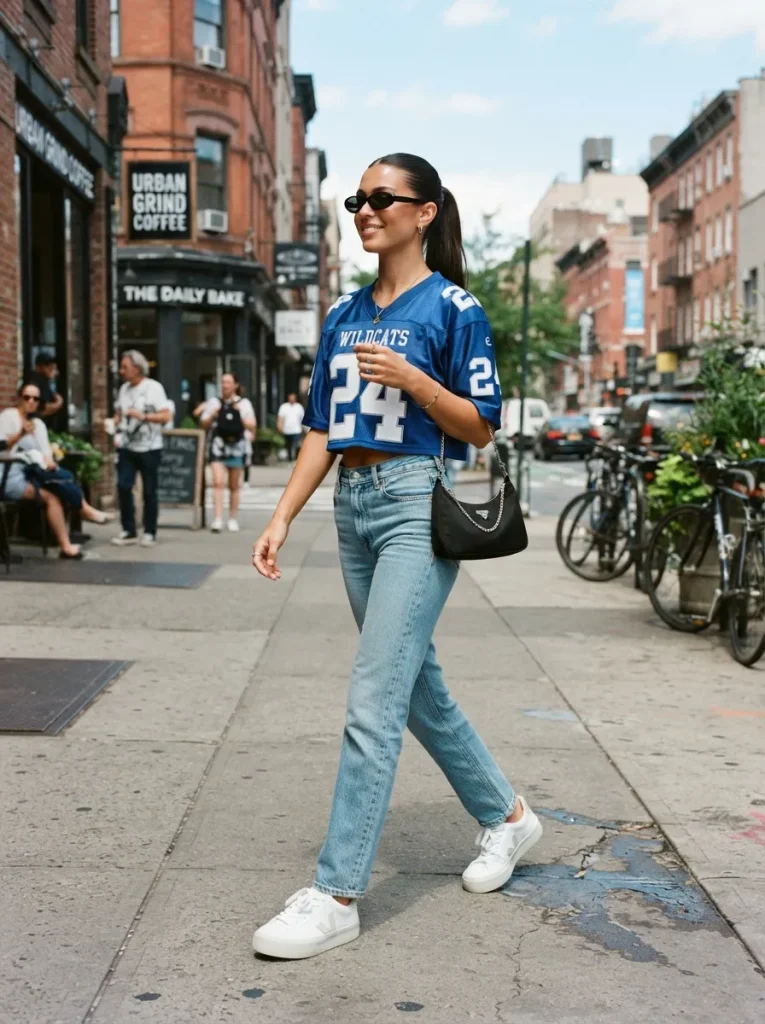 Cropped Jersey Look
