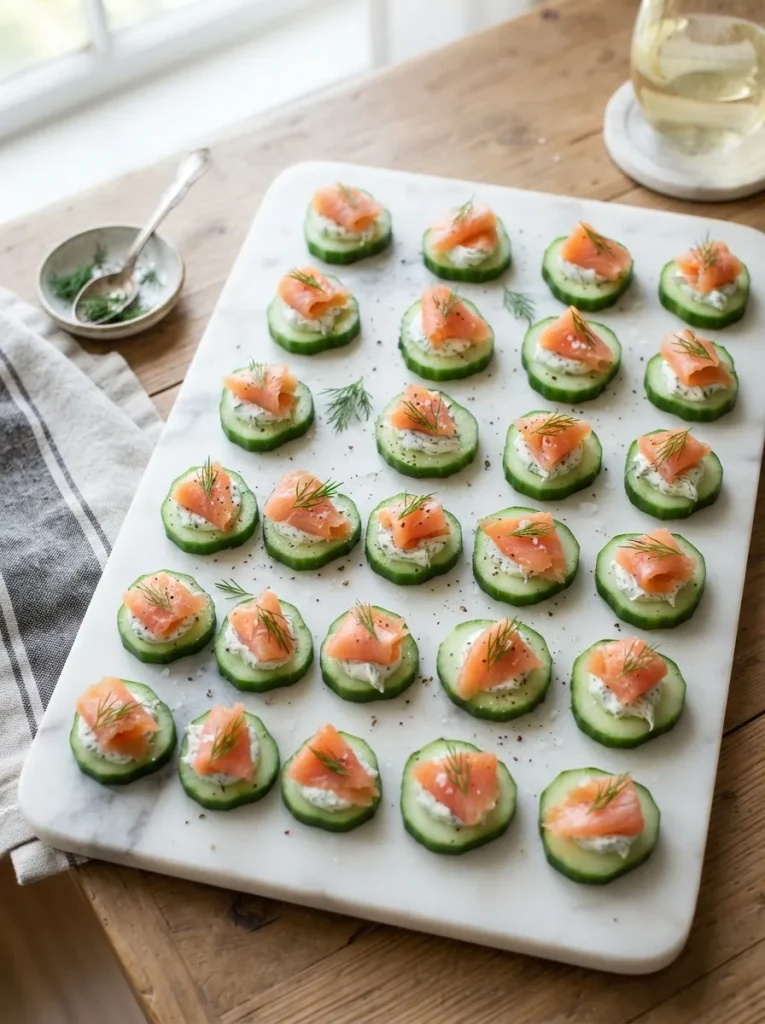 Cucumber Salmon Bites