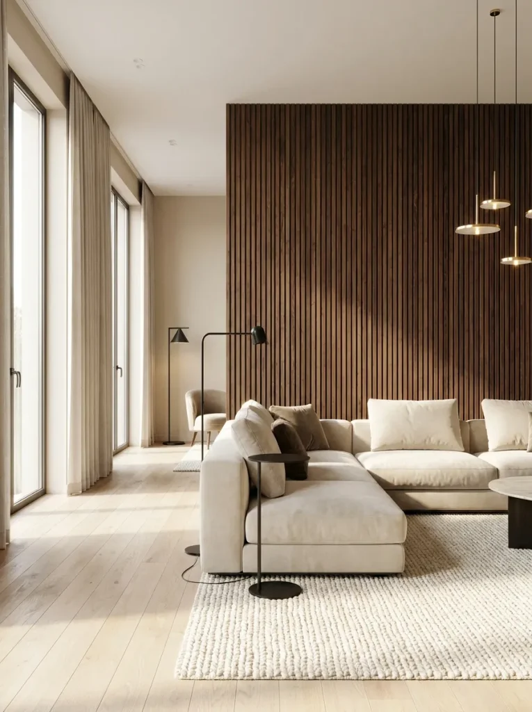 Dark Wood Accent Wall