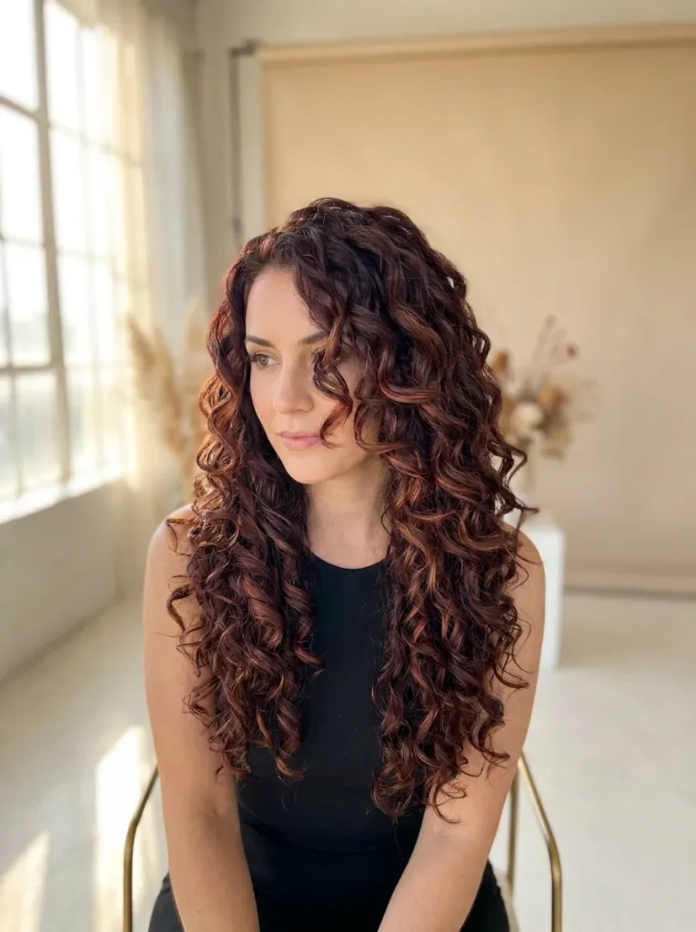 Deep Auburn Curls