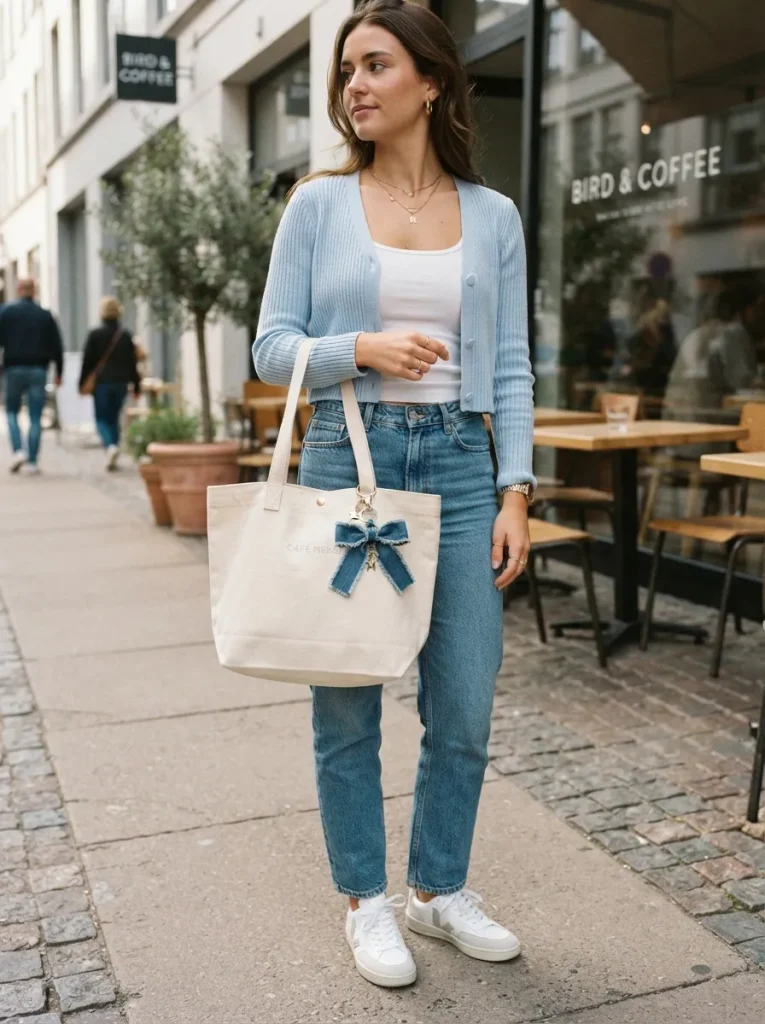 Denim Bow Accent