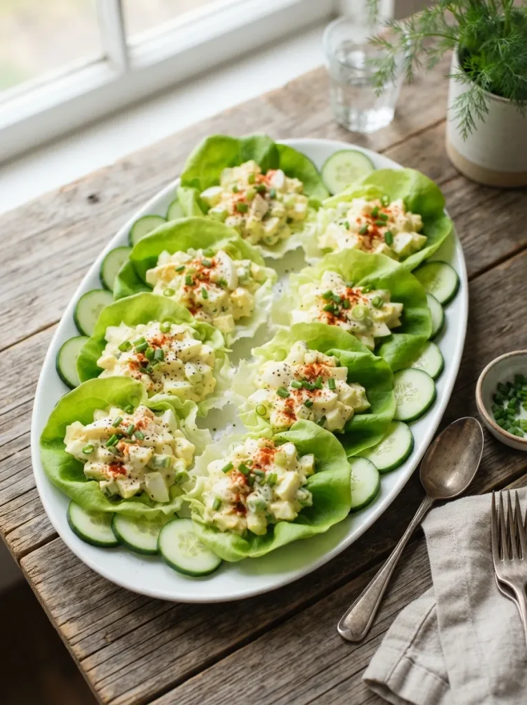Egg Salad Lettuce Cups
